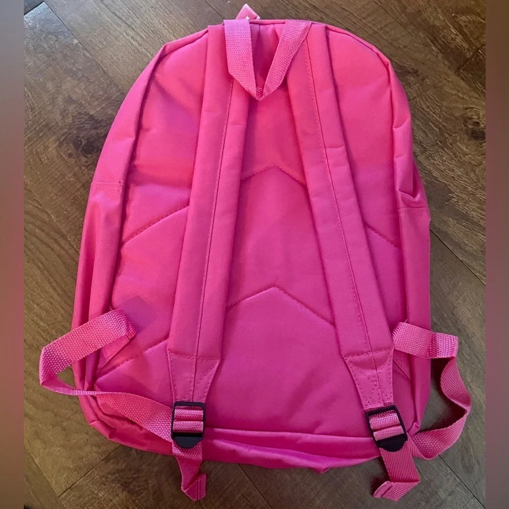 NWT  kids youth pink backpack zip closure adjustable straps